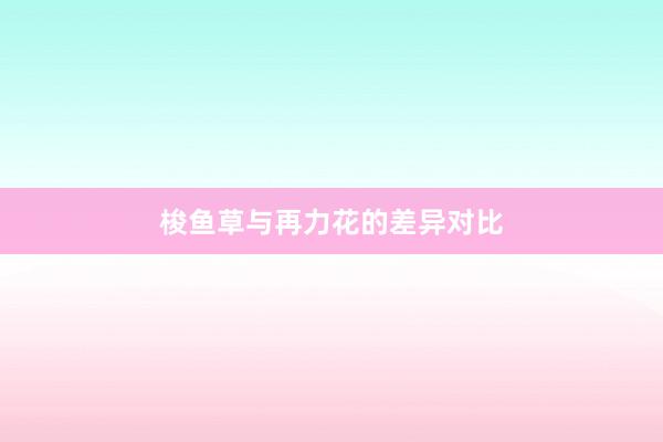 梭鱼草与再力花的差异对比