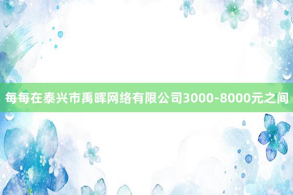 每每在泰兴市禹晖网络有限公司3000-8000元之间