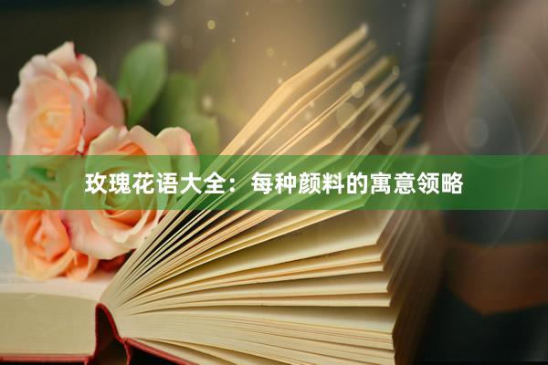 玫瑰花语大全：每种颜料的寓意领略